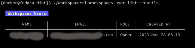 Regulus CLI User List