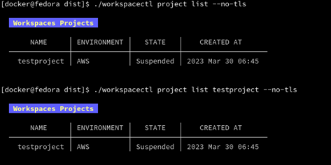 Regulus CLI Project List